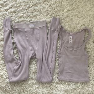 Skims ribbed lounge set size XXS both pieces sold together